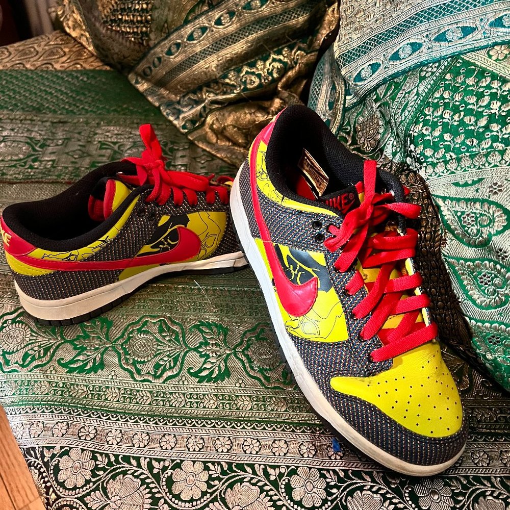 Nike Dunk Low Premium Women's Red Bright Citron Black White - Size 8